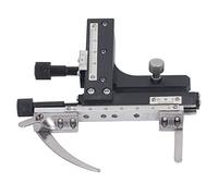 Blaihild Righello Mobile con Tavolino Meccanico per Microscopio, Lega di Alluminio per Posizionamento Preciso dei Campioni, Manopole di Controllo Manuale dell'asse XY, Scala 0,1 Mm, per Laboratori di