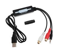 Blaihild Scheda di Acquisizione USB Adattatore Stereo 48kHz 16bit per PC Mac, Registrazione in Tempo Reale per Zoom OBS, Ingresso da 3,5 Mm, Conversione Senza Perdita per Produzione Musicale Podcast