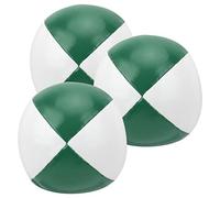 Blaihild Set di Palline da Giocoliere in Pelle PU 6,3 Cm 271 G Leggere e Resistenti agli Strappi Pratica per attività Indoor Principianti Tempo Libero Ufficio Sollievo dallo Stress (Verde e Bianco)