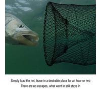 Blaihild Trappola per Granchi Gabbia Pieghevole per Pesci, Aragoste e Gamberetti, 3 Misure 25 Cm 33 Cm 40, Filo di Acciaio in Nylon, Rete Anti-fuga per gli Appassionati di Pesca in Mare Sulla Costa