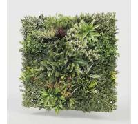 BLAINE - Giardino Verticale Artificiale Banda 100x100 cm per la Decorazione di Terrazze e Saloni con Foglie Realistiche di Alta Densità che Non Necessitano Manutenzione