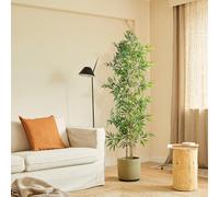 BLAINE - Pianta artificiale realizzata con i migliori materiali naturali, ideale per la decorazione di interni, albero artificiale (150 cm, bambù minimal)