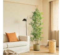 BLAINE Piante Finte da Interno Bambù Minimal 180 cm Aspetto Iperrealistico per Decorazione Casa e Ufficio Senza Manutenzione