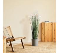 BLAINE Piante Finte da Interno Graminacea Taraxacum 95 cm Aspetto Iperrealistico per Decorazione Casa e Ufficio Senza Manutenzione