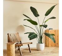 BLAINE Piante Finte da Interno Strelitzia 120 cm Aspetto Iperrealistico per Decorazione Casa e Ufficio Senza Manutenzione