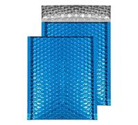 Blake Colour Packaging 250 x 180 mm 70 Mu Busta a bolle lucida metallica Stacca e sigilla (MBBLU250) Blu pavone, Confezione da 500