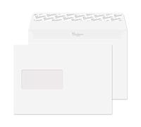 Blake Premium Business 162 x 229 mm 120 g/m2 Portafoglio Stacca e sigilla (36708) Bianco diamante liscio, Confezione da 500