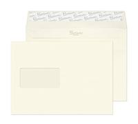 Blake Premium Business 162 x 229 mm 120 g/m2 Portafoglio Stacca e sigilla (39708) Bianco intenso laid, Confezione da 500