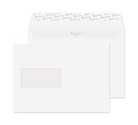 Blake Premium Business 162 x 229 mm 120 g/m2 Portafoglio Stacca e sigilla (91708) Bianco diamante laid, Confezione da 500