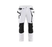 Blaklader 107916451098C48 - Pantaloni da pittore elasticizzati a 4 vie, taglia C48, colore: Bianco/Grigio scuro