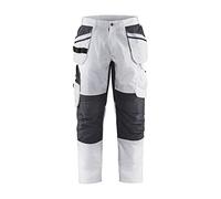 Blaklader 109613301098C156 - Pittori Pantaloni con elastico, bianco/grigio scuro, taglia C156