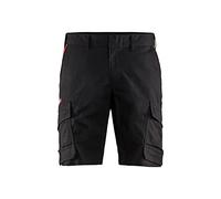 Blaklader 144618329956C48 - Pantaloncini elasticizzati industriali, taglia C48, colore: Nero/Rosso
