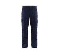 Blaklader 144818328985C64 Industrie Stretch - Pantaloni da lavoro con tasche imbottite sulle ginocchia, colore: Blu navy/Fiordaliso, taglia C64