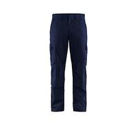 Blaklader 144818328985D136 Industrie Stretch - Pantaloni da lavoro con tasche imbottite sulle ginocchia, colore: Blu navy/Fiordaliso, taglia D136
