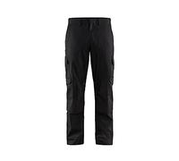 Blaklader 144818329900D132 Industrie Stretch - Pantaloni da lavoro con tasche imbottite sulle ginocchia, colore: nero, taglia D132