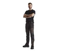 Blaklader 145618454599C154 - Pantaloni da lavoro elasticizzati, verde oliva scuro, nero, taglia C154