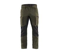 Blaklader 145918454599C46 Service Stretch Pantaloni da Lavoro da Lavoro, Verde Oliva, Nero, Taglia C46