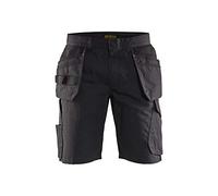 Blaklader 149413309956C44 - Pantaloncini con tasche per chiodi, colore: Nero/Rosso