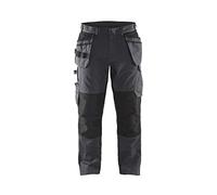 Blaklader 149613309699C60 Service - Pantaloni da lavoro con tasche elasticizzate e tasche per le unghie, taglia C60, colore: Grigio/Nero