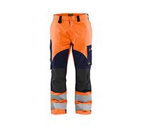 Blaklader 158815135389D108 - Pantaloni da lavoro multinorm, High Vis Arancione/Blu Navy, taglia D108