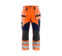 Blaklader 158915135389D104 - Pantaloni da lavoro per indurimento, modello "Multinorm High Vis, arancione/blu navy, taglia D104