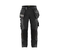 Blaklader 159013439899C60 - Pantaloni da lavoro con elastico, colore: Grigio scuro/Nero, taglia C60