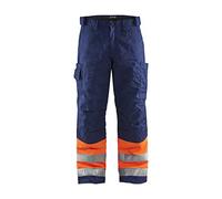 Blaklader 18621811 - Pantaloni invernali High Vite, Arancio/Blu Marino, taglia D108