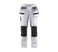 Blaklader 191010001099C54 - Pantaloni da Pittore Elasticizzati, Colore: Bianco/Nero
