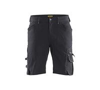 Blaklader 198716449899C48 X1900 - Pantaloncini da lavoro a 4 vie, elasticizzati, senza tasche per chiodi, colore: grigio scuro/nero, C48
