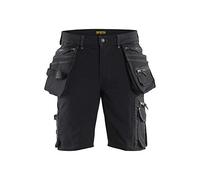 Blaklader 198816449900C44 X1900 - Pantaloncini da artigiano elasticizzati, 4 vie, colore: nero, taglia C44