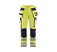 Blaklader 199716423389C48 - Pantaloni elasticizzati a 4 vie, giallo/blu marino, taglia C48