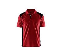 Blaklader 33241050 - Maglietta polo da casa, colore: rosso/nero, taglia S