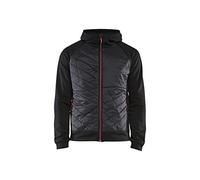 Blaklader 3463252699564XL - Felpa ibrida, nero/rosso, taglia 4XL