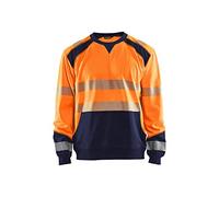 Blaklader 354125285389XXL - Felpa High Vis, taglia XXL, colore: Arancione/Blu