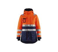 Blaklader 447219875389S - Parka invernale da donna, colore: arancione/blu navy, taglia S