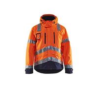 Blaklader 48371977 - Giacca impermeabile ad alta visibilità, colore: Arancione/Blu Navy, taglia S