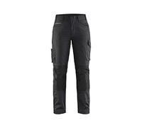 Blaklader 719513309998D21 - Pantaloni da lavoro da donna, elasticizzati, colore: nero/grigio scuro, taglia D21