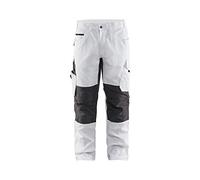BLÅKLÄDER 10951330 - Pantaloni da lavoro elasticizzati da pittore, da uomo, taglia, C54, bianco/nero, 1