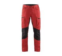 Blåkläder 14591845 D108 - Pantaloni da servizio elasticizzati, colore: Rosso/Nero