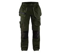 blaklaeder 149613304599d84 Service pantaloni da lavoro con tasche taglia unghie, Verde Oliva/Nero, D84