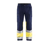 Blakläder 155118118933 C156 ad alta visibilità, pantaloni stretch, blu navy/giallo, C156