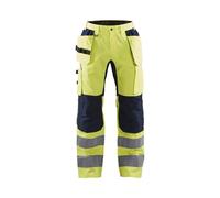 Blakläder 155218113389D104 ad alta visibilità, pantaloni stretch, giallo/blu navy, D104