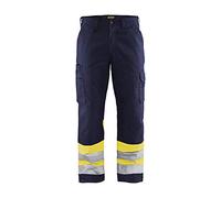 Blakläder 156418118933C44 High vite Pantaloni classe 1 numero C44 marino, colore: blu/giallo