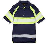 Blakläder 333810518933XS - Polo ad Alta visibilità, Taglia XS, Colore: Blu Navy/Giallo