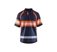 Blakläder 333810518953XXXL - Polo alta visibilità, classe 1, taglia XXXL, colore: Blu marino/Arancione