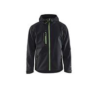 BLÅKLÄDER Blaklader 494925179942S - Giacca Softshell, colore: Nero/Verde, S
