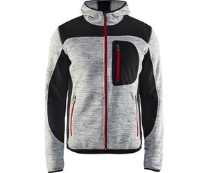 Blakläder Cardigan con softshell Grigio melange / Nero