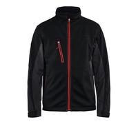 BLAKLAEDER Giacca in softshell Service Plus, nero/rosso, Tg. Unisex: 2XL Quantità:1