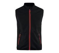 BLAKLAEDER Gilet in softshell Service Plus, nero/rosso, Tg. Unisex: M Quantità:1