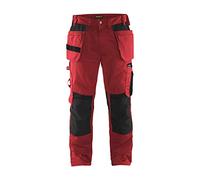 Blakläder Handwerker 15551860 - Pantaloni da lavoro, colore: Rosso/Nero, C152